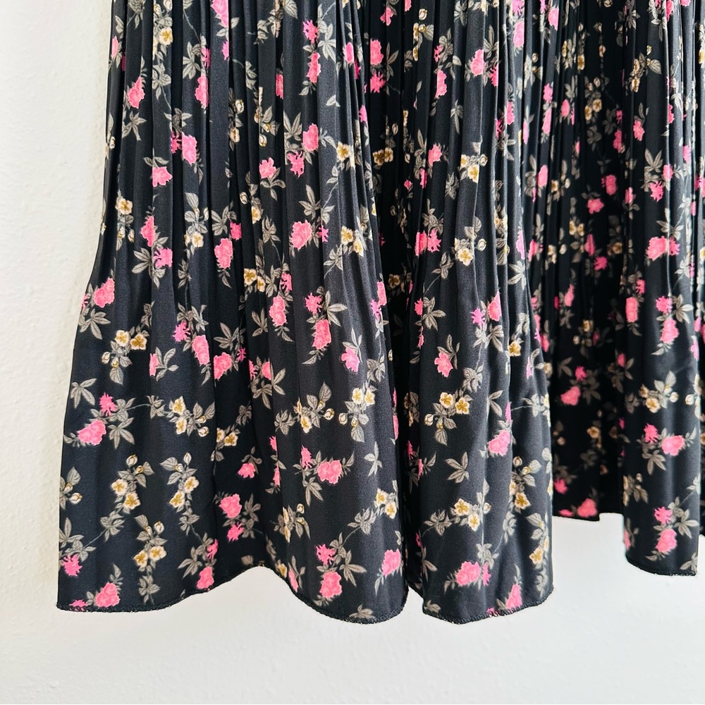 New Metro Wear black floral pleated midi skirt - Picture 10 of 12